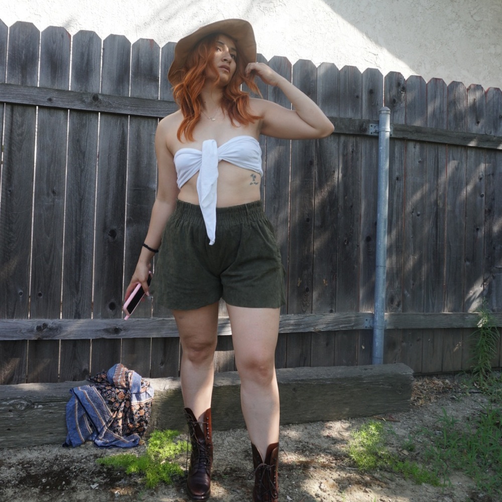 White know crop top